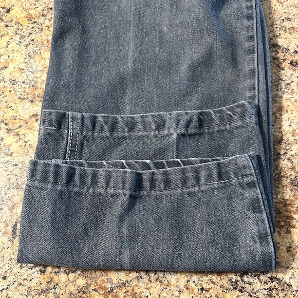 Rock N Run Slim Straight Mens Denim 40x32 Measures 37x27 Faded Black Embroidered - Picture 9 of 16